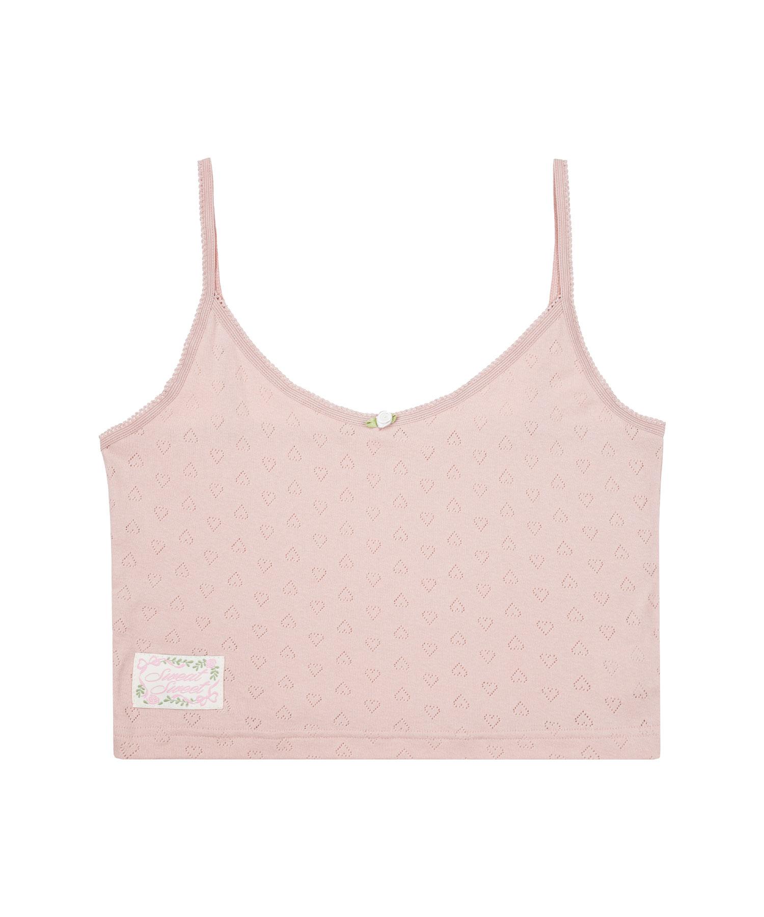 Sweat Sweet Heart Mini Sleeveless - Pink