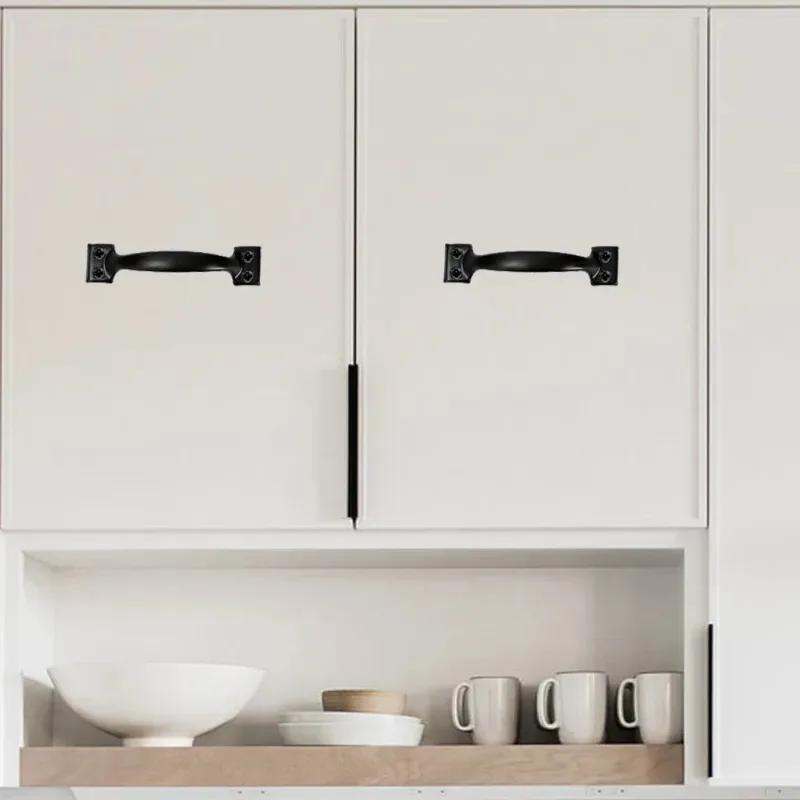 Enduring Bow-Shaped Iron Furniture Handle Vintage Drawer Wardrobe Cabinet Door Handle Garages Sheds Door Knob Hardware Pull