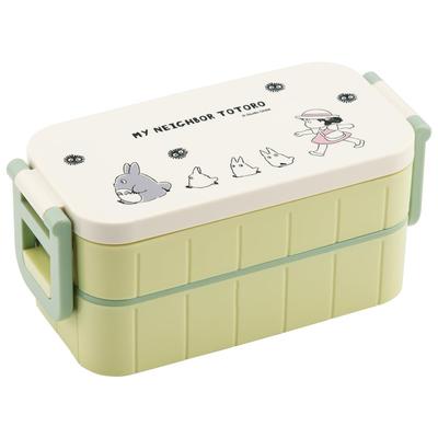 Skater Bento Mein Nachbar Totoro Studio Made in Box, 600ml, Antibakteriell, Zweistöckig, Damen, Marschierend, Ghibli, Japan, YZW3AG-A