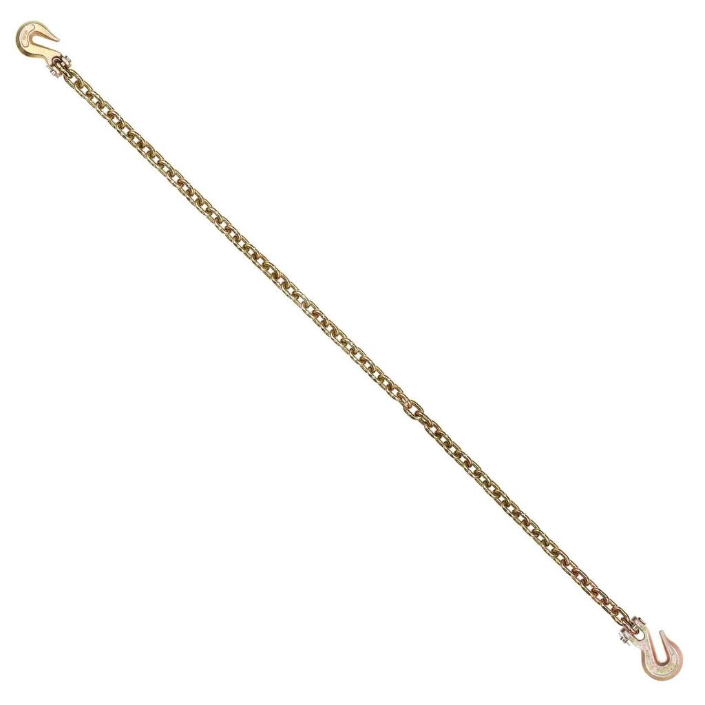 Binder Chain G80 Tie Down Tow Chain with Two Hooks 5/16" X 14.2' 4900 Lbs
