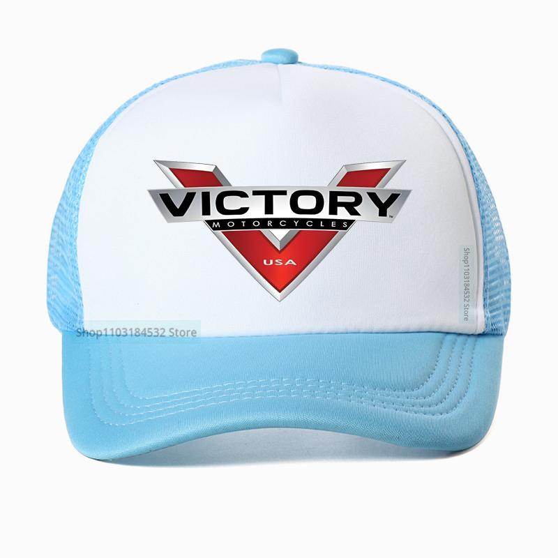 Victory Motorcycle Basebollkeps utomhussporter justerbar keps Sommar sval nät andningsbar keps racinghatt