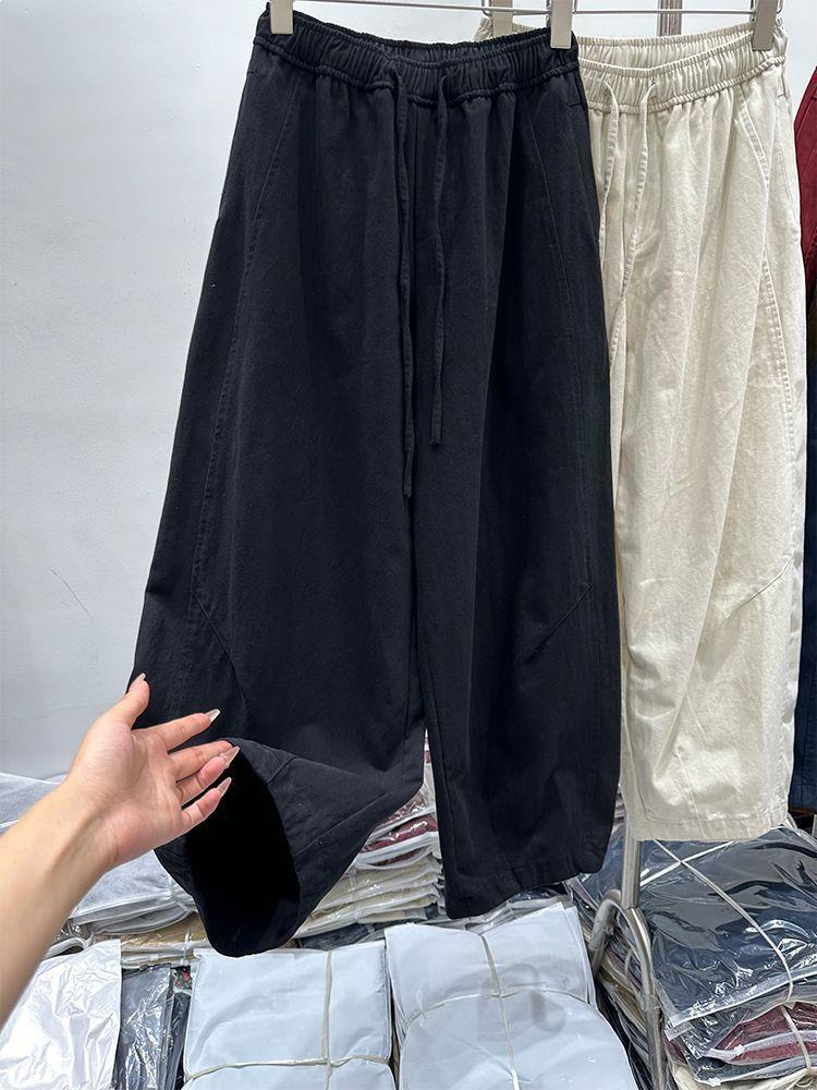 Women's New Loose-Fit Elastic Waist Straight-Leg Casual Pants