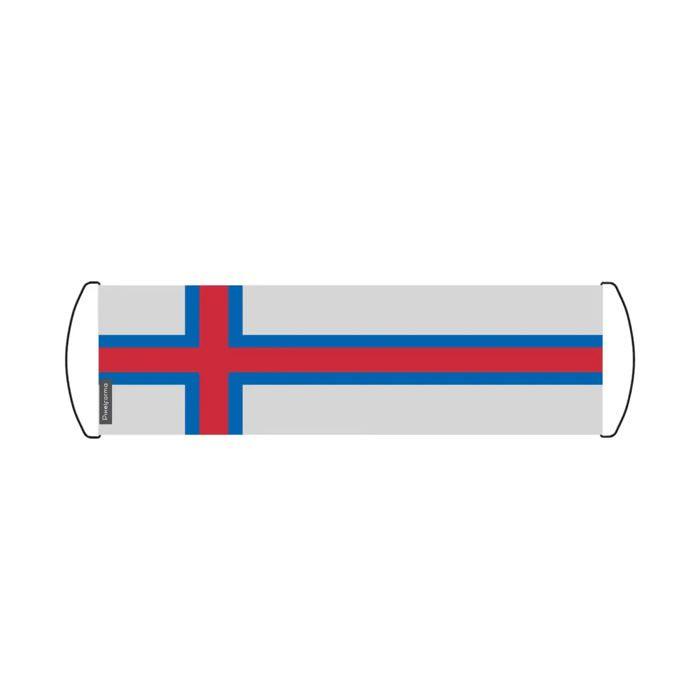 Drapeau - PIXELFORMA - Îles Féroé - 24 x 70 cm - Polyester imperméable - Recto/verso
