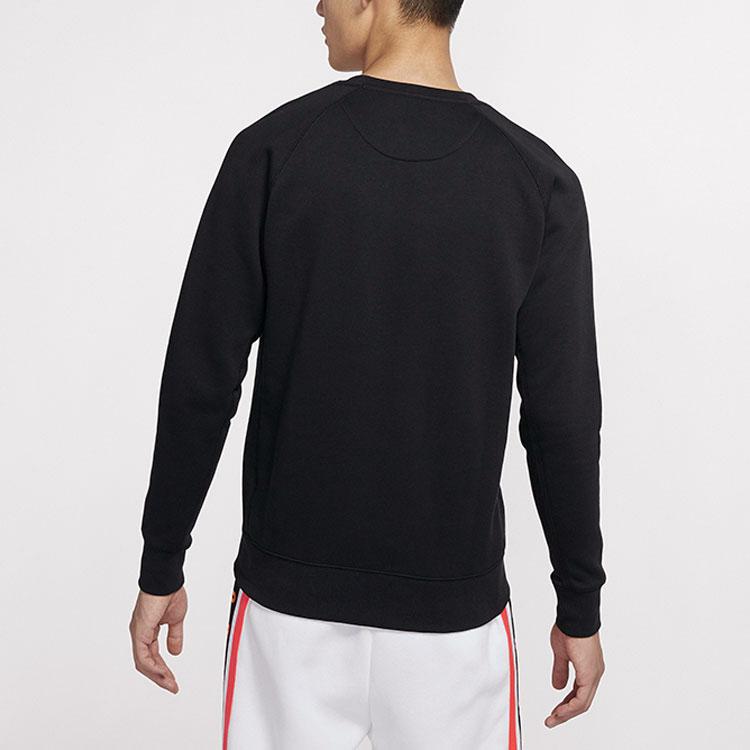 Jordan Fleece-Lined Warm Sports Crew Neck Sweatshirt Men Tops Black DC6716-010