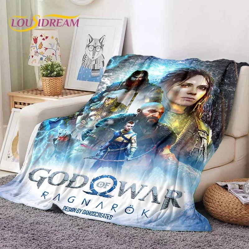God of War Games Kratos animacinių filmų minkšta flanelinė antklodė lovoms miegamojo sofos piknikui, užklota antklodė lauko laisvalaikio dovanoms
