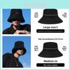 Cotton Fisherman Hat For Men Women Sun Protection Large Brim Summer Fashion Sun Hat With Letter Embroidery