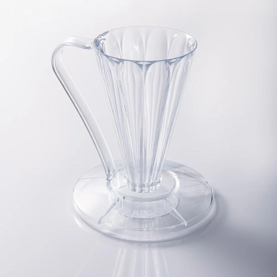 CAFEC DEEP 27 Flower Dripper FDD-27 for Single Cup Coffee (Clear, Dripper)
