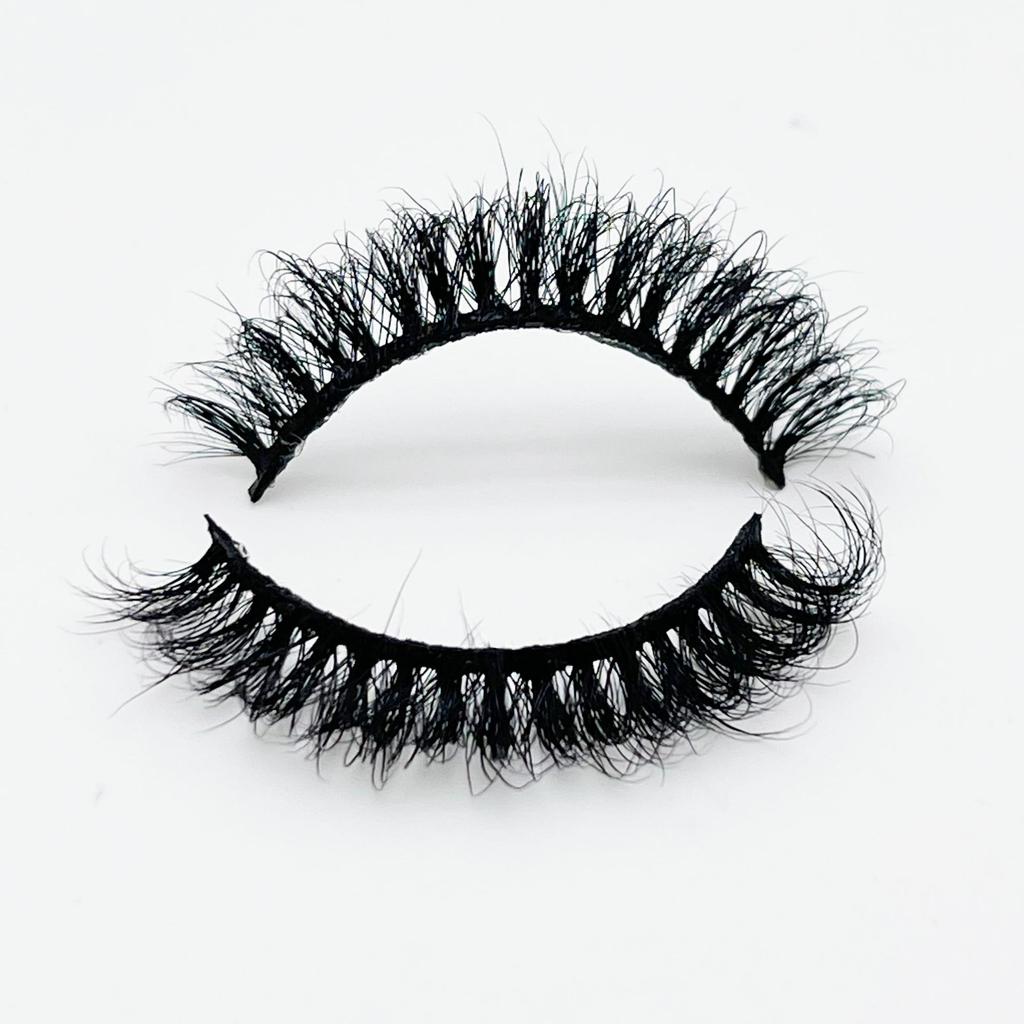 Neues Produkt 15 mm Nerz-gelockte gebratene Wimpern Europäischer und amerikanischer Naher Osten Kurze Wimpern Natürliche weiche russische Locken Falsche Wimpern