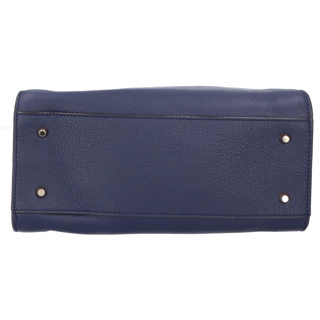 FURLA [Beautiful Condition] PIN S 2WAY Tote Bag NavyUsed