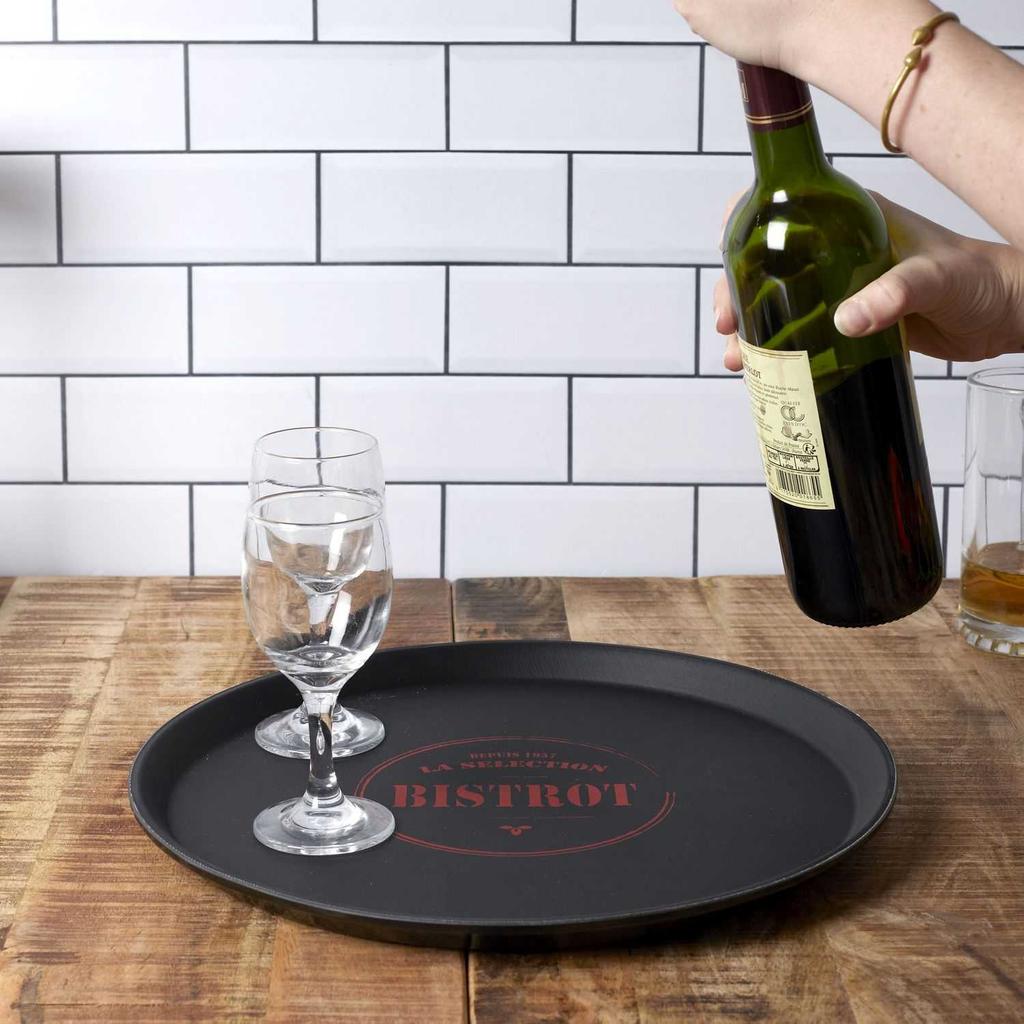 ANTI-SLIP SERVING TRAY Bistrot black