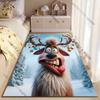 Funny festive reindeer expression carpet Yoga living room room decor children's crawling mat doormat area rug games mat