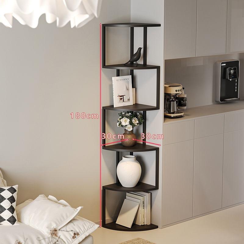 Scaffale Domestico Nordico Multi-strato Angolare Libreria in Ferro da Pavimento a Soffitto Integrato a Parete Libreria per Soggiorno Scaffale a Cubi