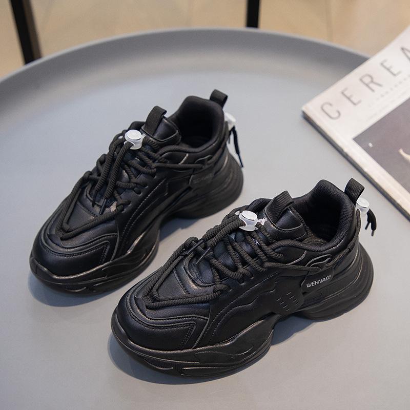 Spring Snap Sneakers Women's Shoes Fashion Versatile Dad Shoes Design Sense Outdoor Running Shoes Comfortable Platform Casual