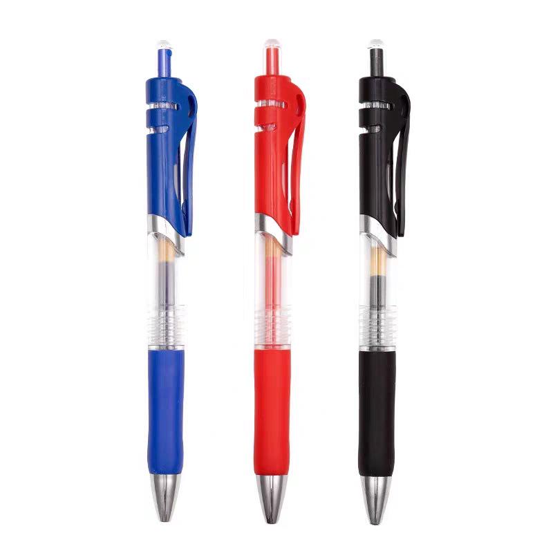 K35 Click Neutral Pen: Large Capacity Black, Red, Blue Bullet Tip Signature Pen - Ideal for Doctors and Students.
