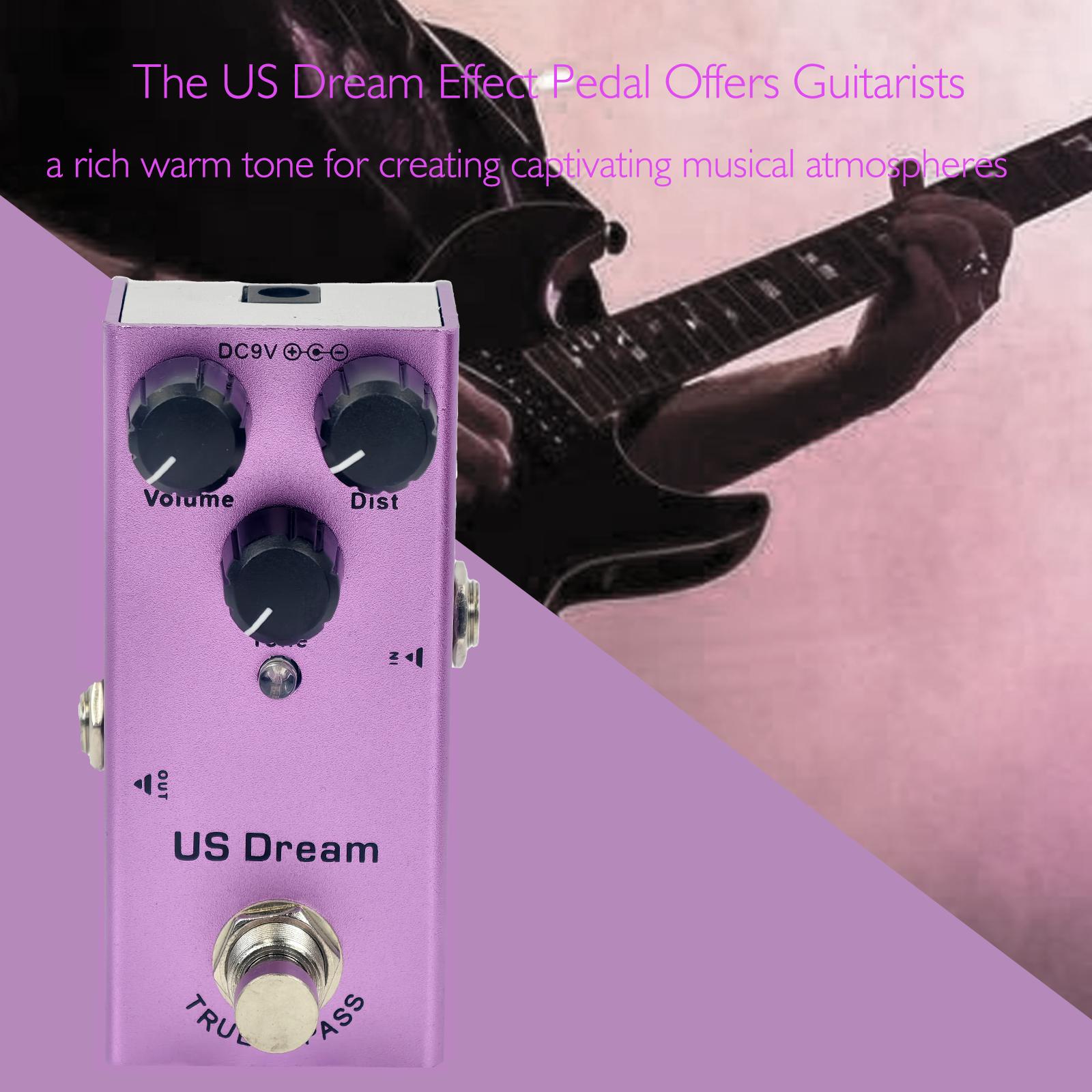 Педаль для электрогитары Овердрайв/ Дисторшн/ Хорус/ Дилей/ Тремоло Дилей True Bypass, Прочная конструкция для универсальных тонов