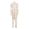 Beige Flower Cool Cotton Modal Short Sleeve Easy Dress  Ggw1033l 