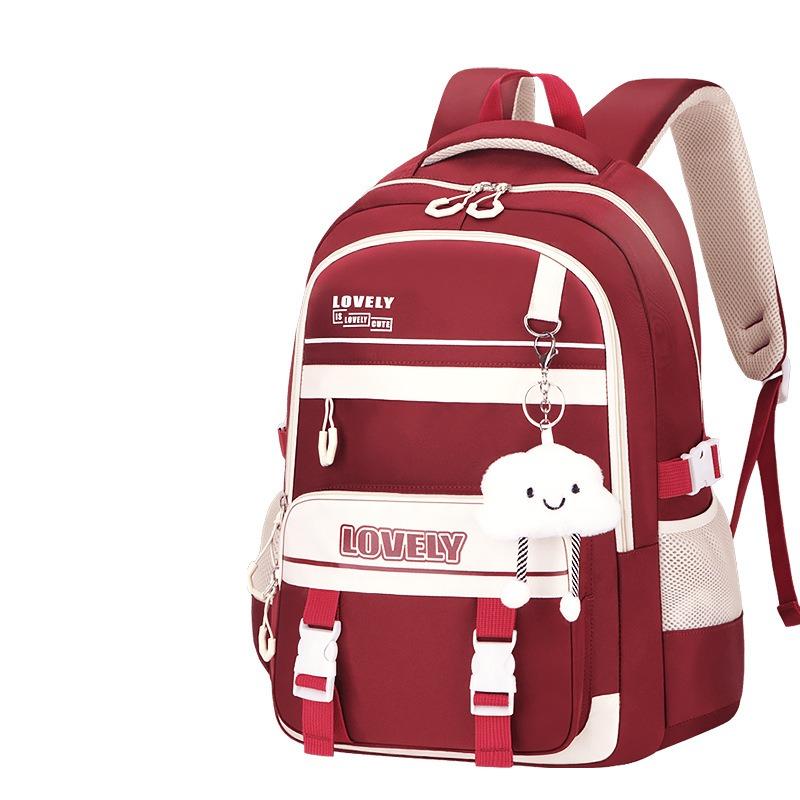 Mochilas Escolares de Alta Capacidad para Chicas de Secundaria Mochila Ligera Almacenamiento Multicapa Resistente al Agua Resistente al Desgaste Mochila para Estudiante de Secundaria