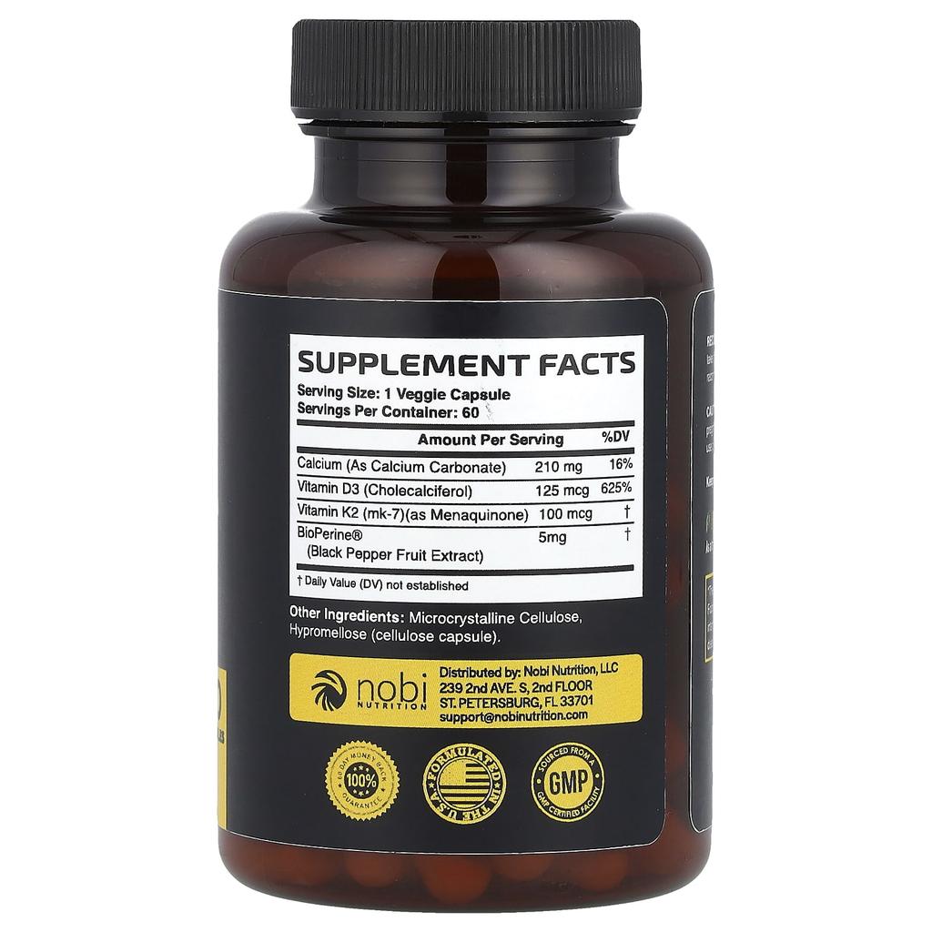 Vitamin K2 + D3, 60 Capsules