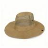 Chapeau de Soleil Maille Respirant Large Bord Protection UV Été Casquette de Plage Chapeau Boonie Tactique Hommes Randonnée Camping Pêche