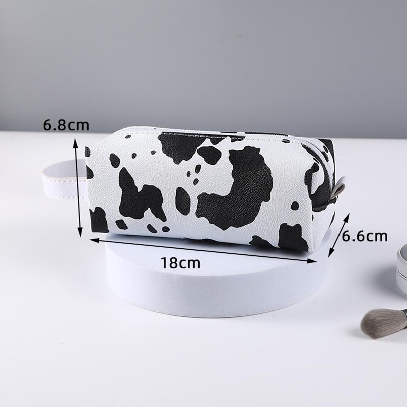 Cow Pattern Pencil Case Kawaii Stationery Pencilcase Large Capacity Pen Case Trousse Scolaire School Supplies Pencil Pouch
