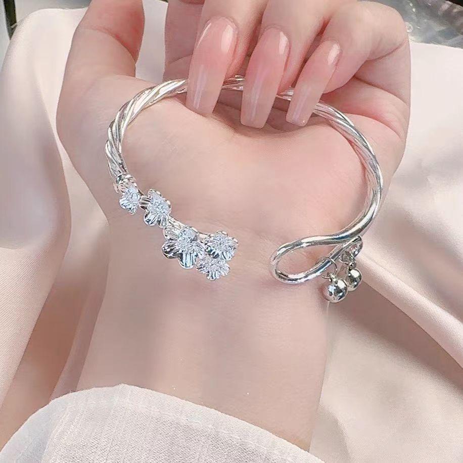 Elegant Plum Blossom Bell Bracelet: High-End Spring/Summer Gift for Girlfriend