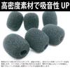 FUJIMORI Microphone Sponge Headset/Intercom Microphone Windscreen, Noise-Blocking Microphone Cover, Set of 6 (8mm Inner Diameter (For Headsets))