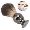 Men Shaving Brush Travel Portable Stainless Steel Handle Shaving Brush (Gun Color)