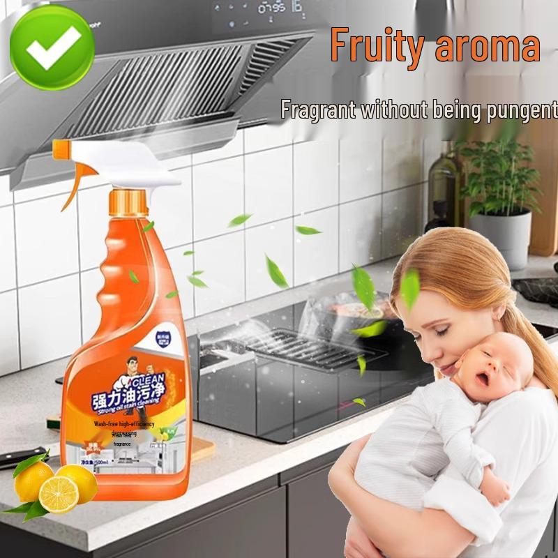 Heavy-Duty Kitchen Oil Stain Foam Degreaser for Range Hoods and Stubborn Stains
