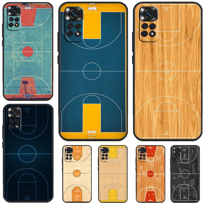 Basketball Court Diagram Case For Xiaomi Redmi Note 12 11 8 9 10 13 Pro 12S 11S 10S 9S Redmi 13C 9C 10C 12C Cover