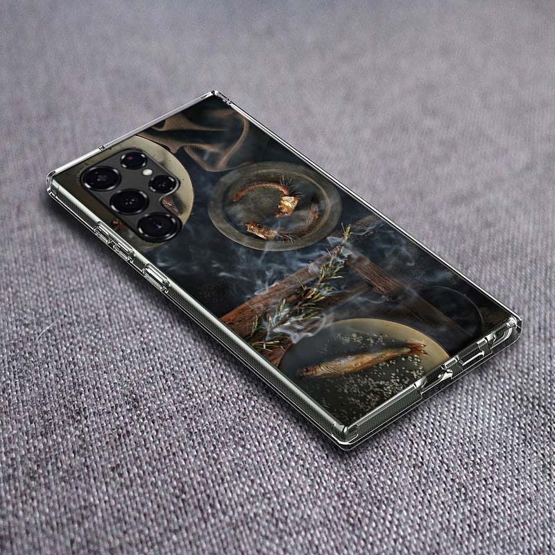 Smoked Mackerel Fish Foodstyling Composition Phone Case For Samsung Galaxy S24 S23 S21 S20 FE S22 S26 Ultra S25 Edge S10 Plus Co
