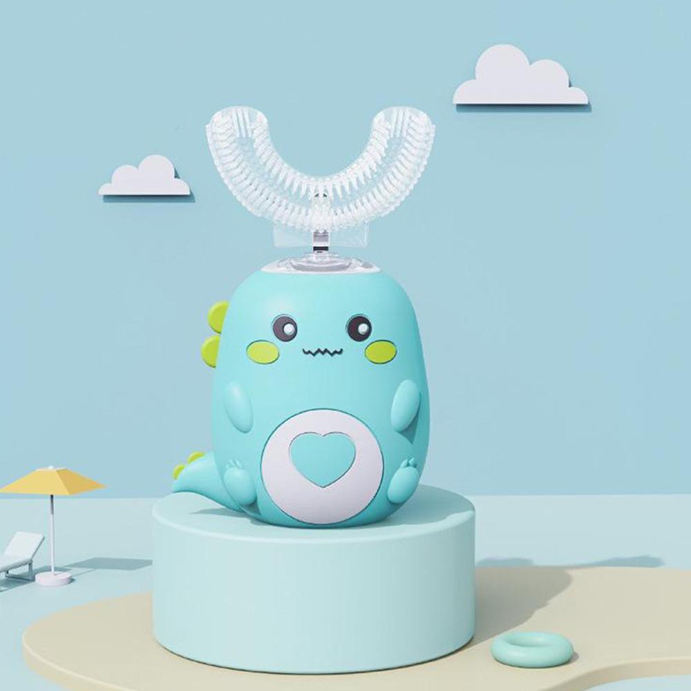 

2-6 лет U-образная звуковая чистящая зубная щетка Детская зубная щетка Инструменты для чистки зубов зелёный