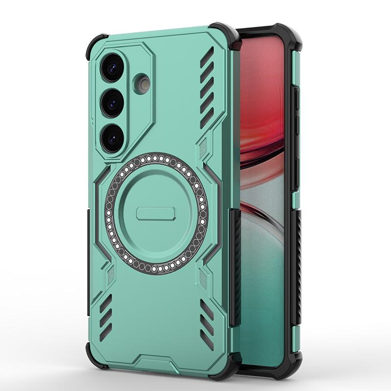 Magnetic Armor Case For Samsung Galaxy S26 Ultra S25 Edge Plus S24 FE S23 S22 A15 A35 A55 A16 A36 A56 A17 A37 A57 5G Hybrid Shockproof Bumper Cover