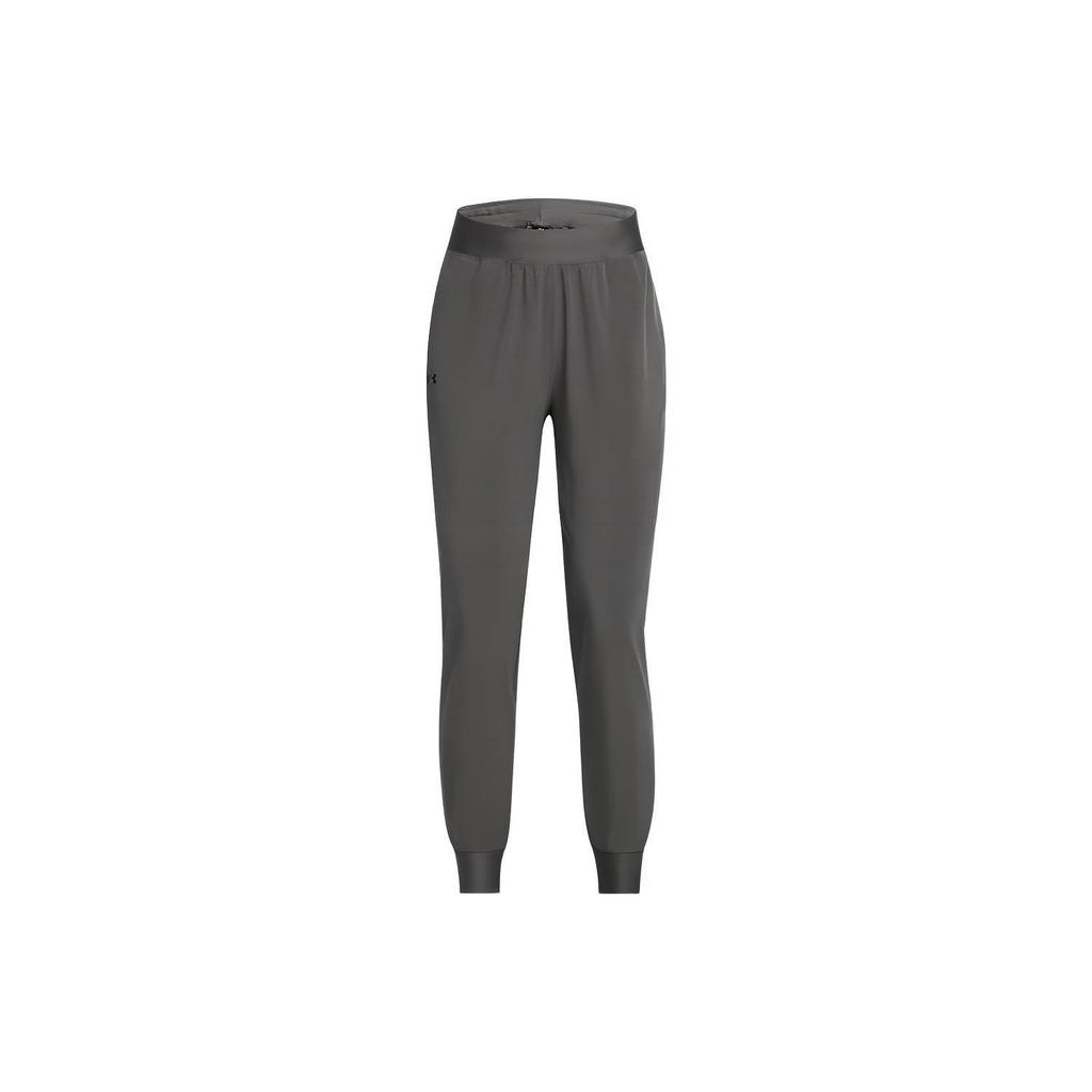 Under Armour Armoursport Solid Color Casual Woven High Waist Knitted Sports Pants Women Pants Rhino-Gray 1383315-025