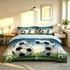 3Pcs 67 Football Printed Coreless Duvet Cover Set Multiple Sizes, Soft Bedroom And Dormitory Bedding Decoration Machine Washable
