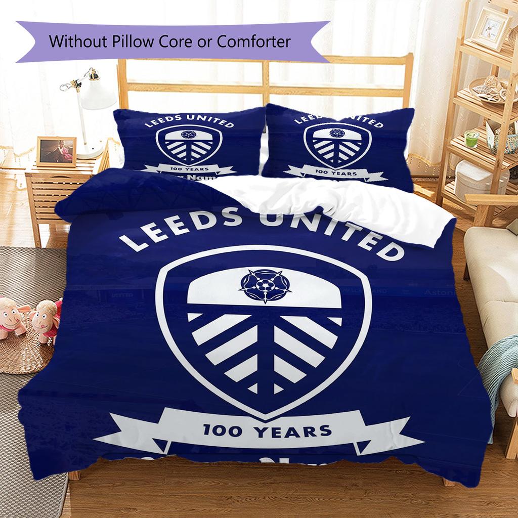 Leeds United Custom Name Pattern Bedding,Quilt Set Quilt Cover Pillowcase Home Birthday Gift(1 * duvet cover + 2 * pillowcase, without core)