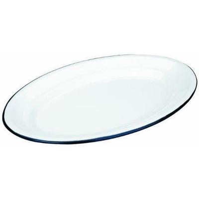 Oval fat - Ibili - 903940 - Vitrifierat emaljerat stål - 40x27 cm - Vit