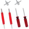 ZUFECY Tire Valve Removal Tool Tallation Kit, 4-Way Valve Tool Single/Dual Head Valve Core Remover Tire Repair Stem Tool (6PCS)