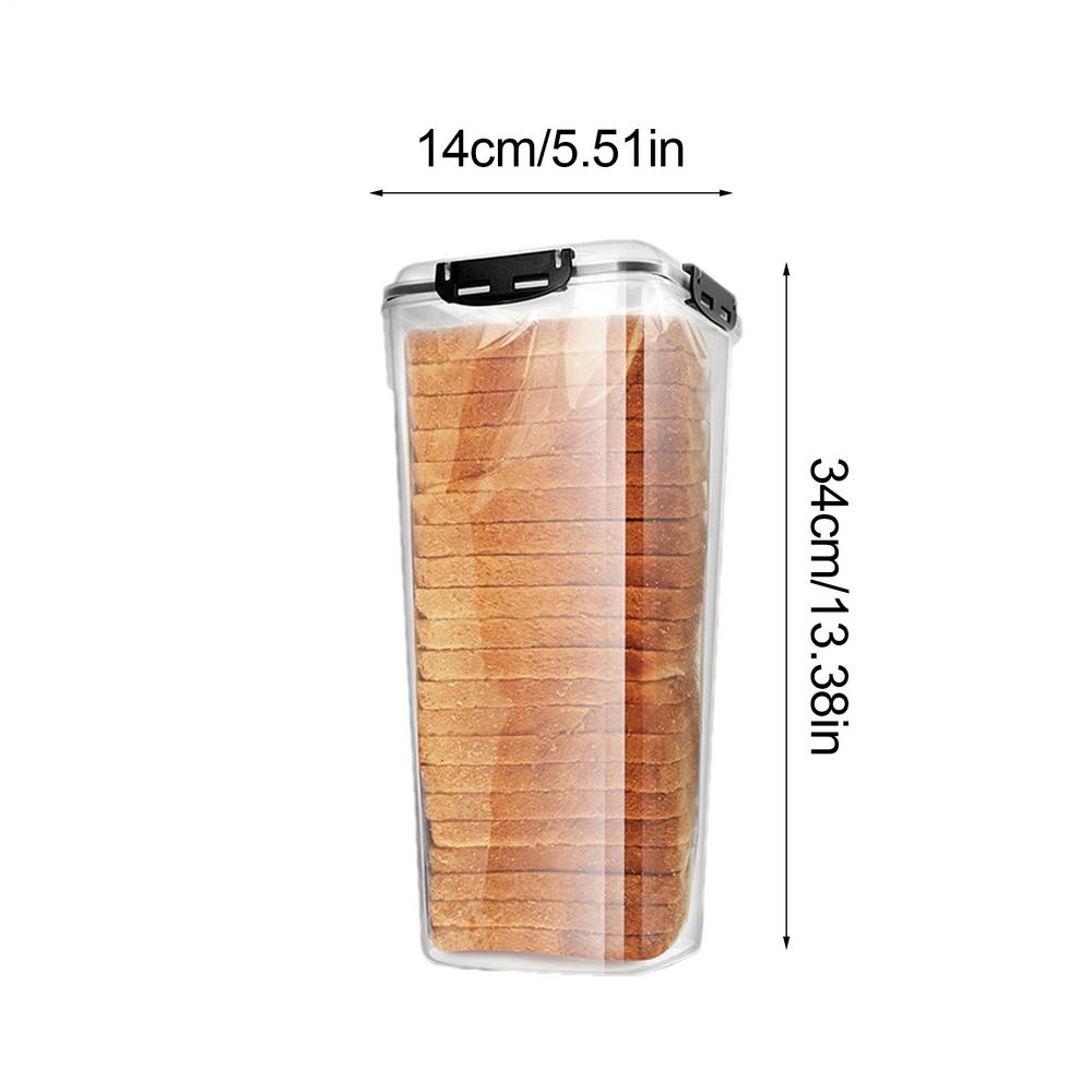 Bread Loaf Container Clear Airtight Bread Box with Lid Fresh Sandwich bread storage container Tall Bread Saver For Kitchen
