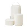 Safe Vacuum Insulated Soup Lunch Set 800ml Ivory Soup Jar Container Set IV Dishwasher Model & JEE-801