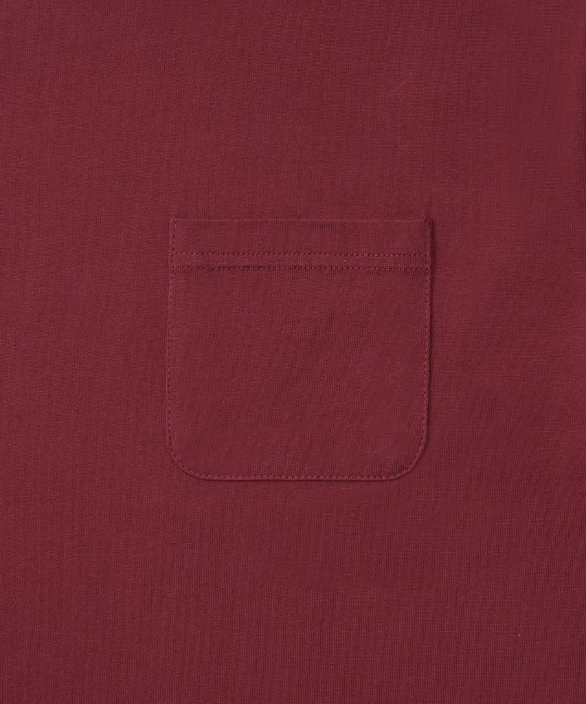 EXCONTAINER Pocket Half Ringer T-Shirt (Dark Red)