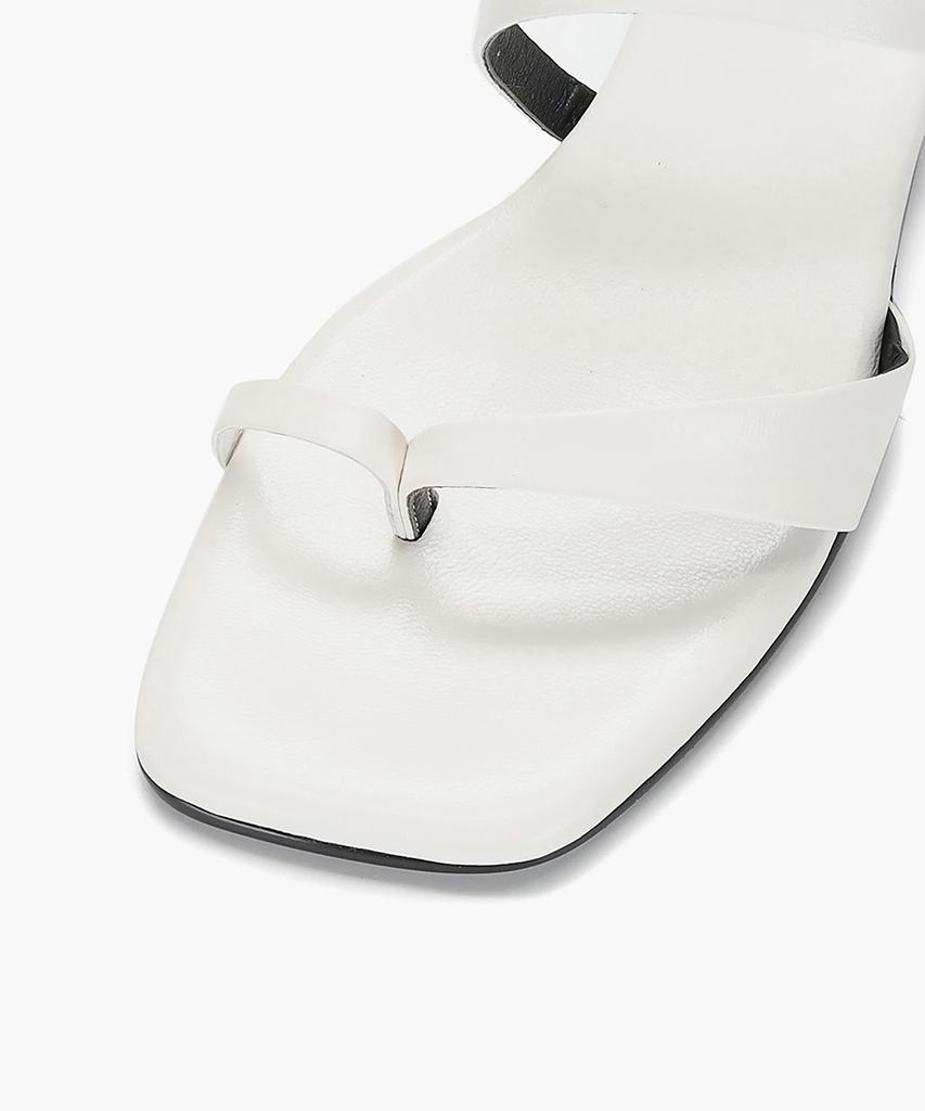 Recur Ecur Asymmetrical Detail Sandal Heels White 1284
