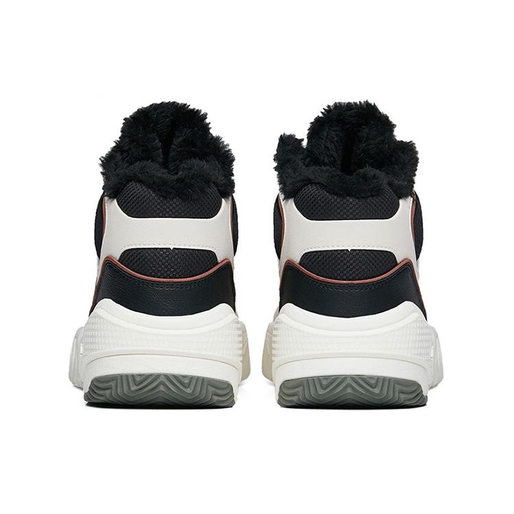 New Anta Lieyan1.0 Thermal Slip Resistant Cushioning Abrasion Resistant High Top Skateboard Shoes Men's White Gray Black 112248990R-4