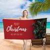 Merry Christmas Background Cute Single sided Printed Beach Towel Home Decoration Bath Towel 75x150cm Bathroom
