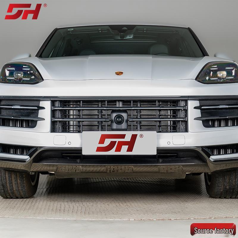 Premium Dry Carbon OE GT Front Lip for Porsche Cayenne 9Y0.2, Easy Installation