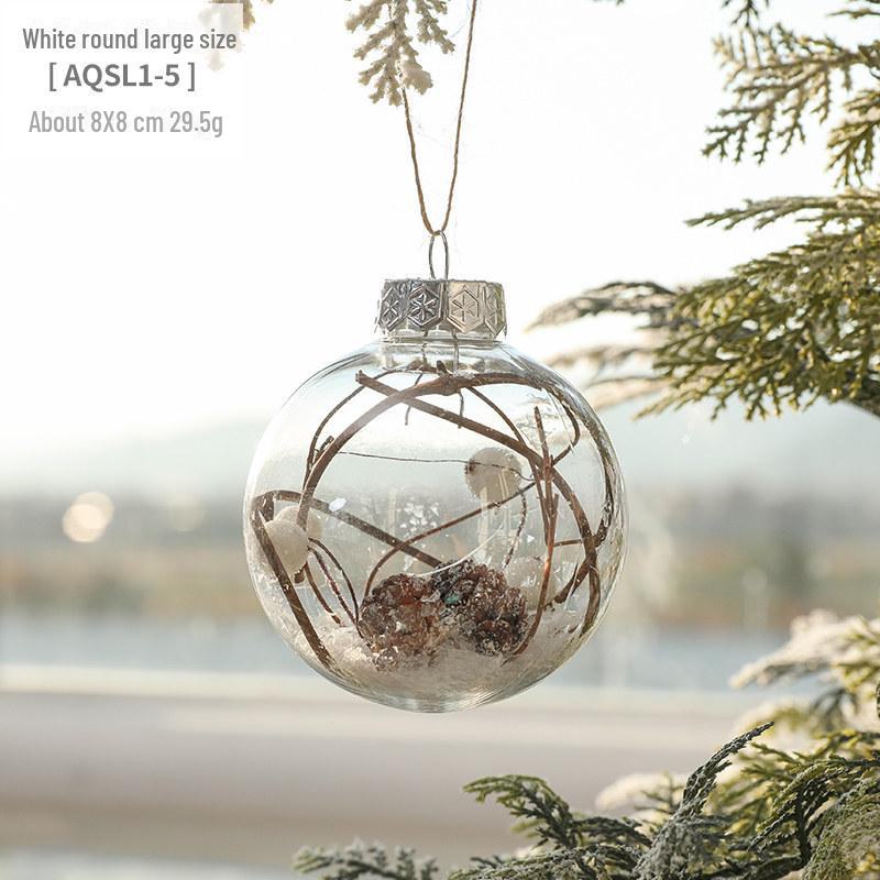 Hong Kong Heng 6cm Transparent Red Fruit Christmas Tree Ornament