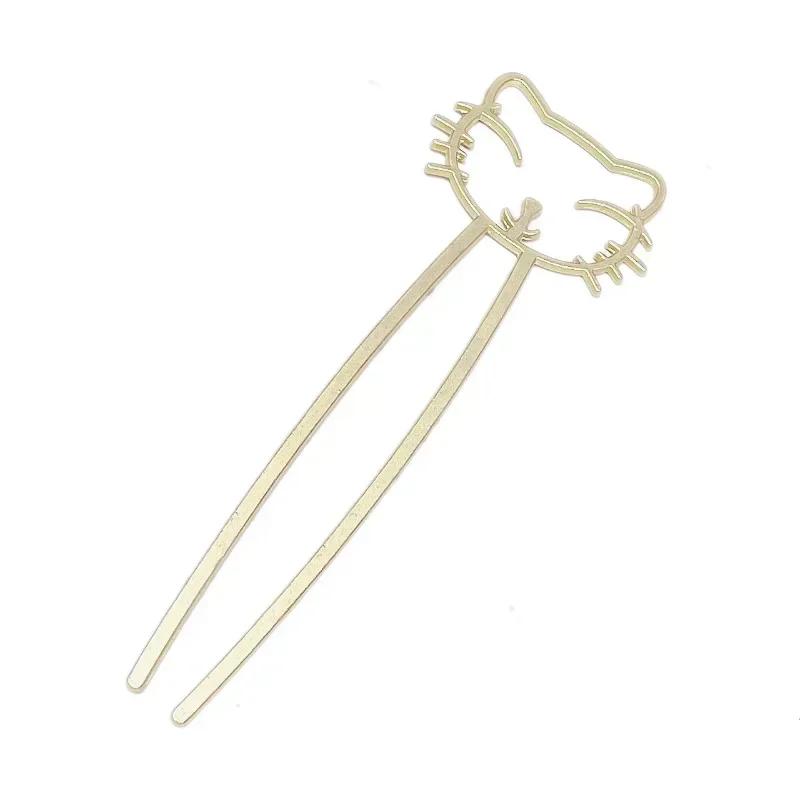 South Korea's Dongmen New Cat Metal U-shaped Hairpin Girl Versatile Cute Hairpins Fashion Ball Head Lazy Headwear Accessories
