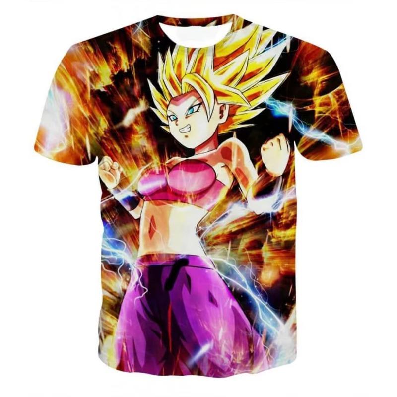 

2026 New Dragon Ball Super Caulifla Super Saiyan 3D Print T-Shirt Men Women Fashion Streetwear Anime Cosplay Graphic Tees Fans XXS