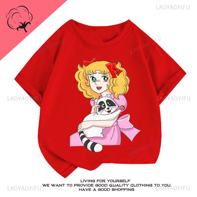 

Kawaii Candy Tshirt Print Streetwear Harajuku Cartoon Fashion Shoujo Girl Style Clothes Short Sleeve Casual Female Graphic Tees 3XL
