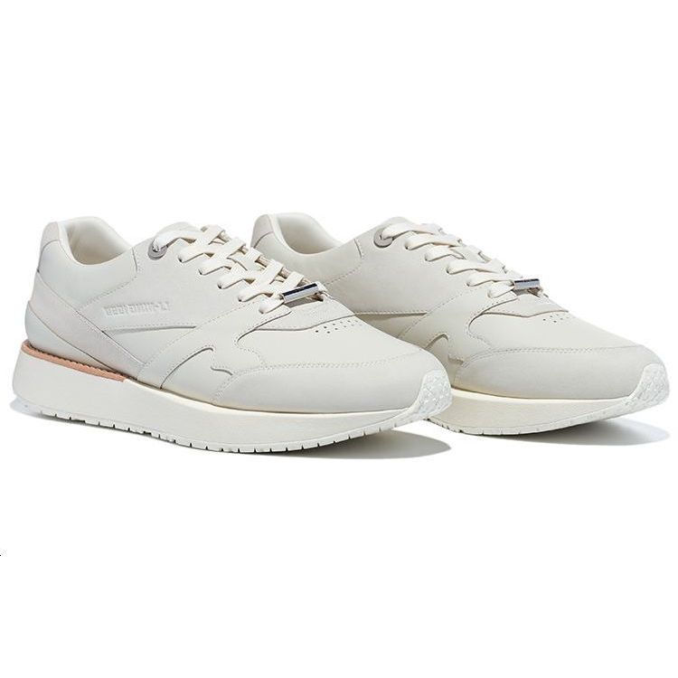 Li-Ning 1990 Synthetic Leather Non-Slip Wear-Resistant Low-Top Sports Casual Shoes Men Sneakers Off-White ALJT007-1