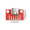 5PCS TYPE-C Female Base Test Module 16P To 2.54 High Current Power Conversion Board Red FR-4 Fiberglass Board USB3.1 with Pin